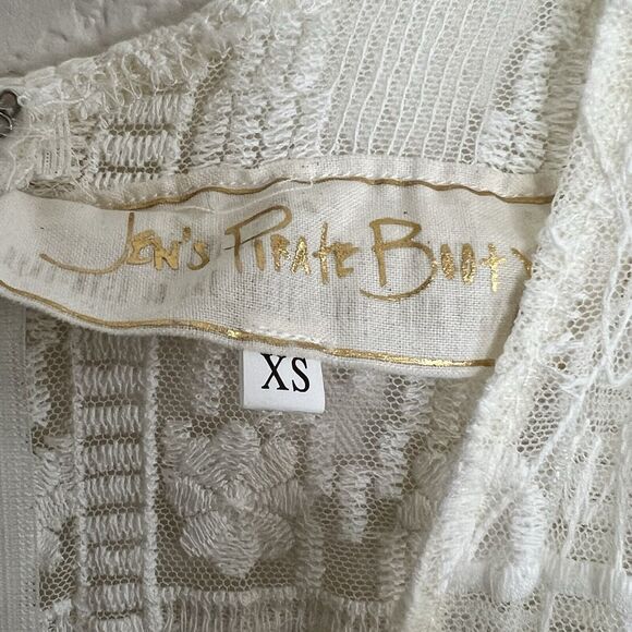 Jen’s Pirate Booty white lace Ile De France maxi dress XS wedding bride a19 - Picture 9 of 9